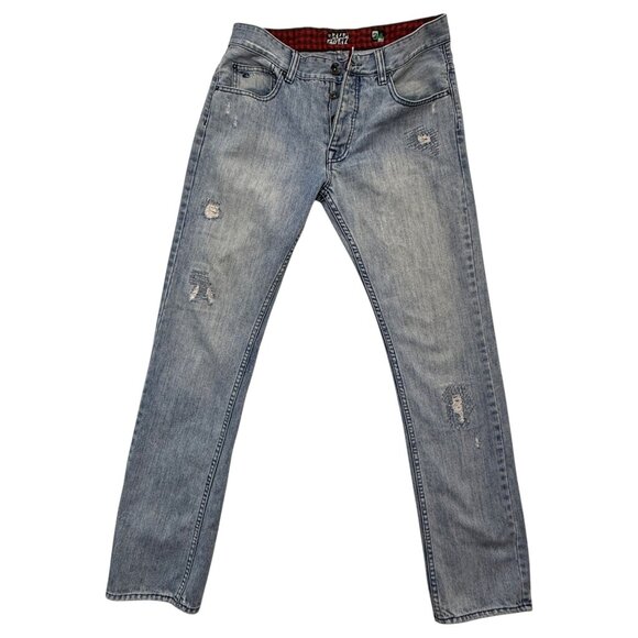 VTG Rip Curl Mens Button Fly Jeans Size 34 Straight Y2K Streetwear Surf RARE